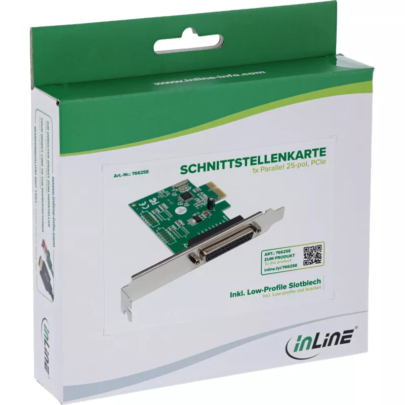 Internal Parallel Adapter InLine 76625E PCIe Male WCH CH382L