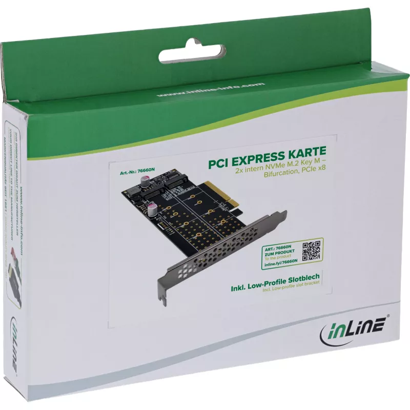 InLine 76660N Internal M.2 Interface Card PCIe Male 64 Gbit/s