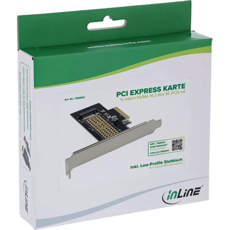 InLine 76660V Internal M.2 Interface Card PCIe 4 Gbit/s