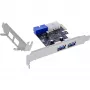InLine 2+2ports USB 3.2 Gen.1 host controller, PCIe, w/SATA power + LP bracket