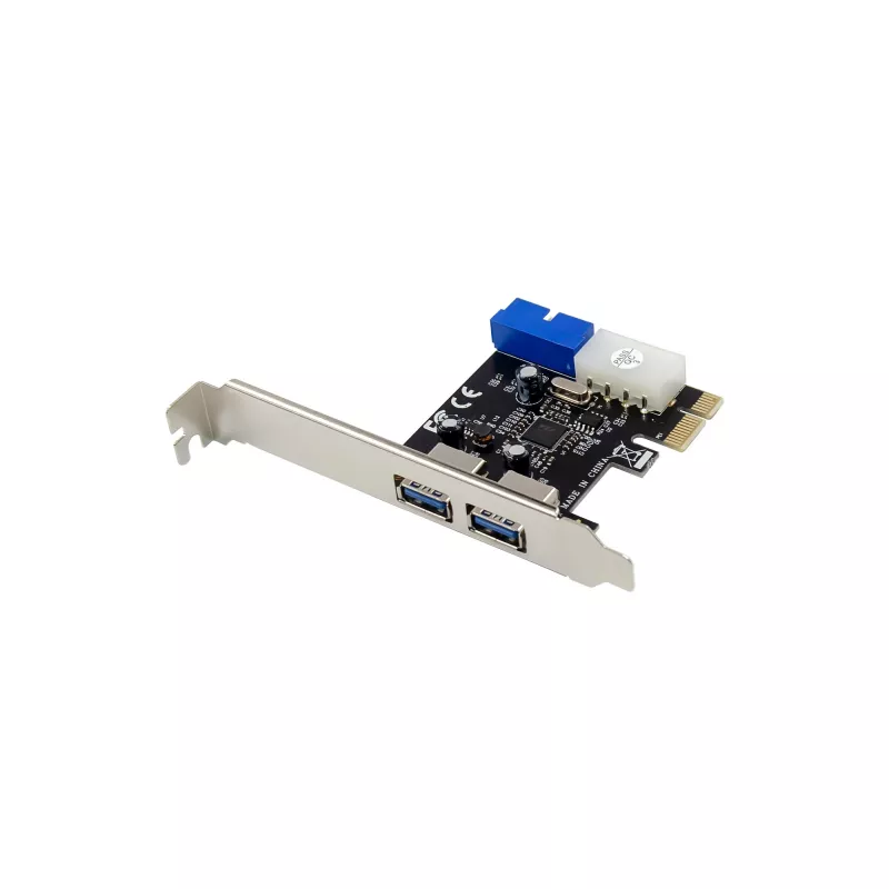 InLine 2+2ports USB 3.2 Gen.1 host controller, PCIe, w/SATA power + LP bracket