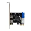 InLine 2+2ports USB 3.2 Gen.1 host controller, PCIe, w/SATA power + LP bracket