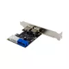 InLine 2+2ports USB 3.2 Gen.1 host controller, PCIe, w/SATA power + LP bracket
