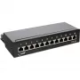 InLine Patch Panel Cat.6A table / wall assembly 12 Port black