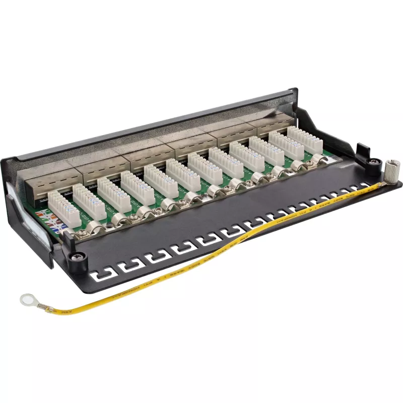 InLine Patch Panel Cat.6A table / wall assembly 12 Port black