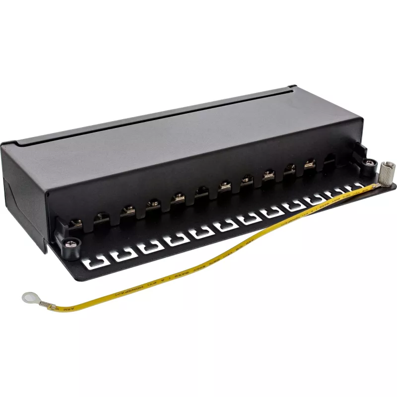 InLine Patch Panel Cat.6A table / wall assembly 12 Port black