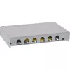 InLine Patch panel Cat.6A 0.5U 6-port, table/wall/rail, grey with dust prot.