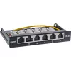 InLine Patch panel Cat.6A 0.5U 6-port, table/wall/rail, black with dust prot.