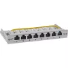 InLine Patch panel Cat.6A 0.5U 8-port, table/wall/rail, grey, dust protection
