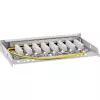 InLine Patch panel Cat.6A 0.5U 8-port, table/wall/rail, grey, dust protection