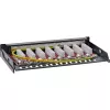 InLine Patch panel Cat.6A 0.5U 8-port, table/wall/rail, black, dust protection