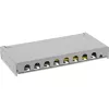 InLine Patch panel Cat.6A 0.5U 8-port, table/wall mounting light grey RAL7035