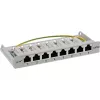 InLine Patch panel Cat.6A 0.5U 8-port, table/wall mounting light grey RAL7035
