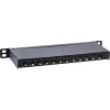 InLine 10 inch patch panel Cat.6A 0.5U 12-port, with dust protection, black