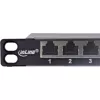 InLine 10 inch patch panel Cat.6A 0.5U 12-port, with dust protection, black