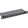 InLine Patch panel 10 inch Cat.6A 0.5U 12-port black RAL9005