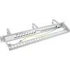 InLine Patch panel Cat.6A 16-way, with 3 brackets, 16 keystones, 19 inch, 1U, grey