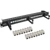 InLine Patch panel Cat.6A 16-way 19 inch 1U Black