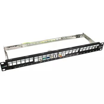 Blank Patch Panel InLine 76824B 19 inch Cat.6A 24 Port 1U black