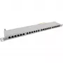 InLine Patch Panel 19 inch Cat.6A 24 Port 0.5U light grey RAL7035