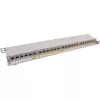 InLine Patch Panel 19 inch Cat.6A 24 Port 0.5U light grey RAL7035