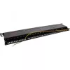 InLine Patch Panel 19 inch Cat.6A 24 Port 0.5U black RAL 9005