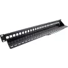 InLine Blank Patch Panel 19 inch 24 Port 1U black