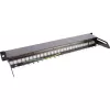 InLine Blank Patch Panel with pull-out 19 inch 24 Port 1U black