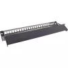 InLine Blank Patch Panel with pull-out 19 inch 24 Port 1U black