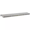 InLine 19 inch patch panel Cat.6A 0.5 U 24-port, with dust protection, grey