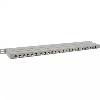 InLine 19 inch patch panel Cat.6A 0.5 U 24-port, with dust protection, grey