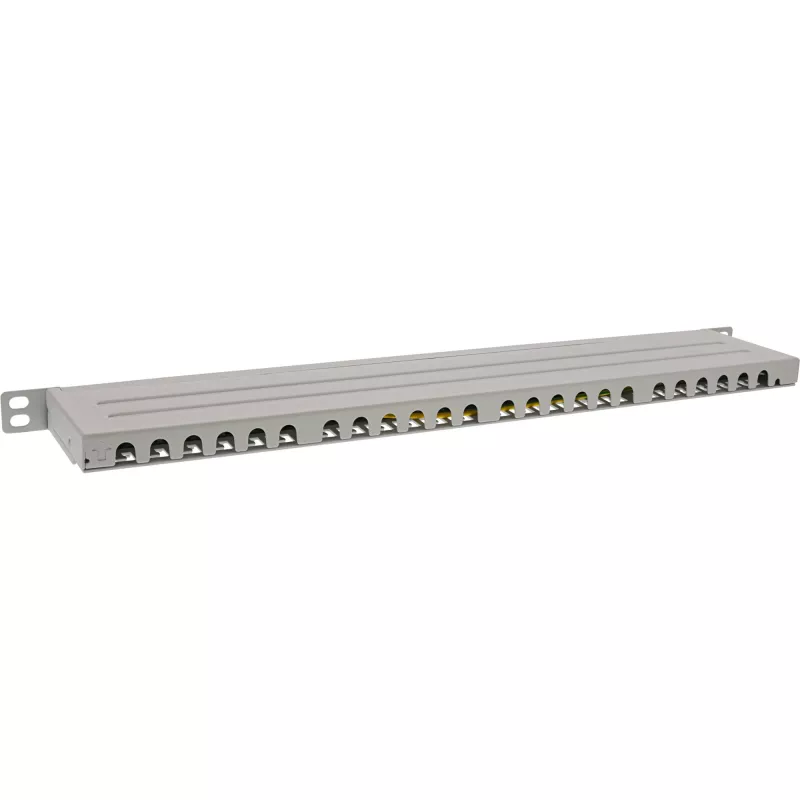 InLine 19 inch patch panel Cat.6A 0.5 U 24-port, with dust protection, grey