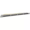 InLine 19 inch patch panel Cat.6A 0.5 U 24-port, with dust protection, grey