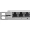 InLine 19 inch patch panel Cat.6A 0.5 U 24-port, with dust protection, grey
