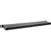 InLine 19 inch patch panel Cat.6A 0.5 U 24-port, with dust protection, black