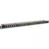 InLine 19 inch patch panel Cat.6A 0.5 U 24-port, with dust protection, black
