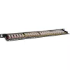 InLine 19 inch patch panel Cat.6A 0.5 U 24-port, with dust protection, black