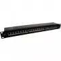 InLine 19 inch Cat.6A 24-Port 1U Shielded Patch Panel, Black RAL 9005