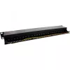 InLine 19 inch Cat.6A 24-Port 1U Shielded Patch Panel, Black RAL 9005