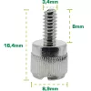 Thumbscrews for enclosures InLine 77770A silver 6pcs pack