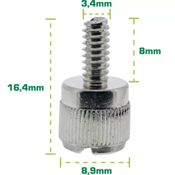 Thumbscrews for enclosures InLine 77770A silver 6pcs pack