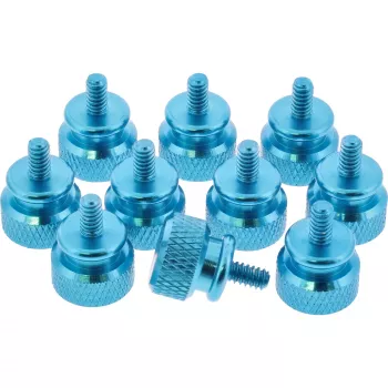 Thumbscrews for enclosures InLine 77770B blue aluminium 10pcs pack