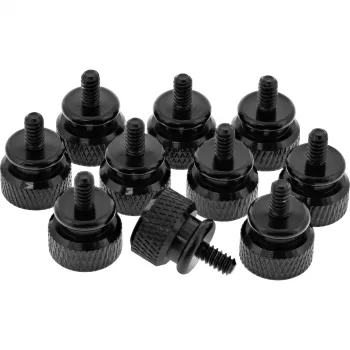 InLine Thumbscrews for enclosures, aluminium, black, 10pcs. pack