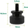 InLine Thumbscrews for enclosures, aluminium, black, 10pcs. pack
