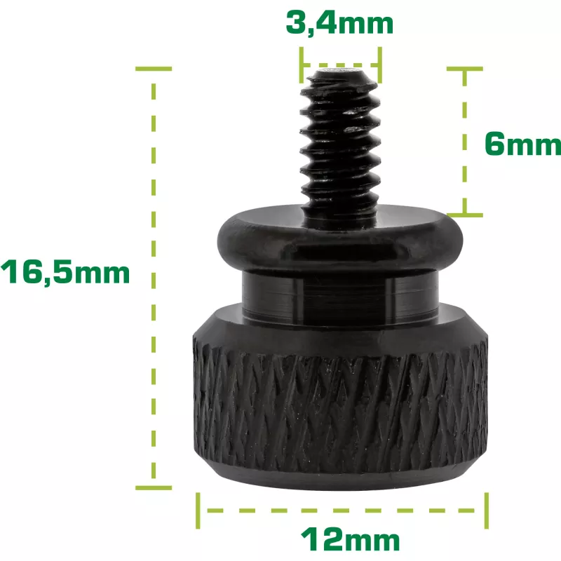 InLine Thumbscrews for enclosures, aluminium, black, 10pcs. pack