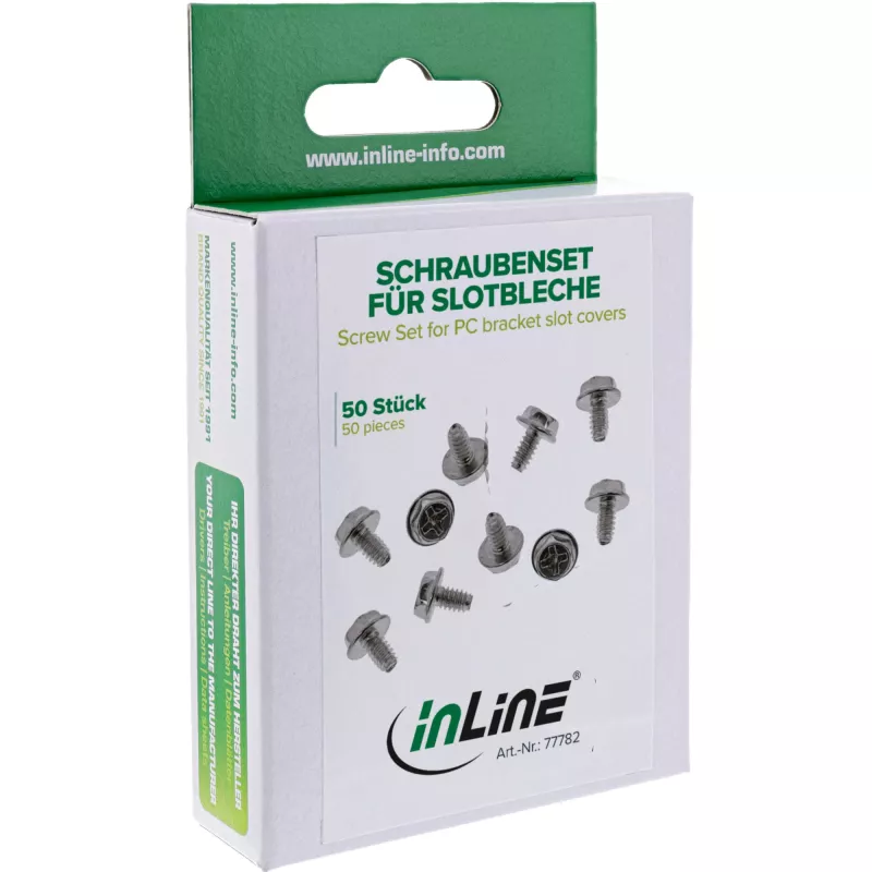 InLine Screw Set for PC bracket slot covers 50 pcs.