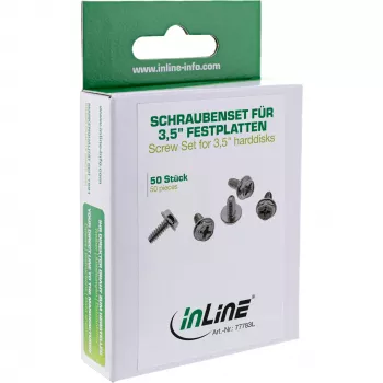 InLine Screw Set for 3.5 inch harddisks long version 8mm 50 pcs. InLine 77783L