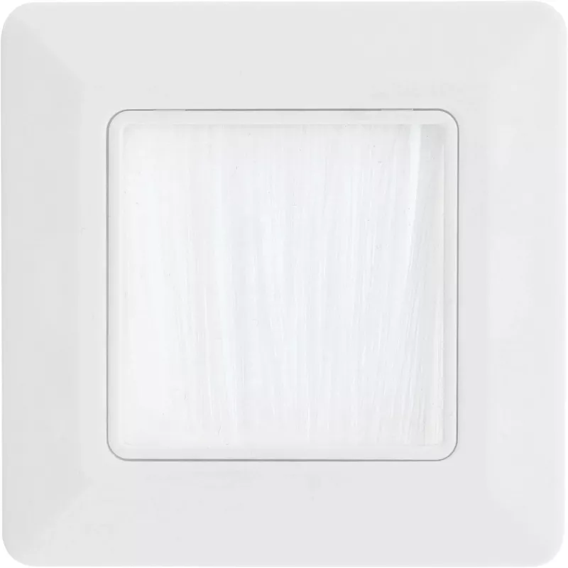 Wall frame with brush pass InLine 78501 for TV, plastic, white RAL9010, 80×80 mm