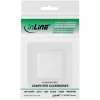 Wall frame with brush pass InLine 78501 for TV, plastic, white RAL9010, 80×80 mm