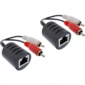 InLine RCA Audio over LAN / Ethernet / RJ45 Cable 2pcs. one set
